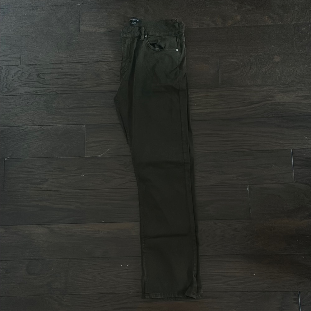 Mens Banana Republic Dark Green Straight-Leg Pants